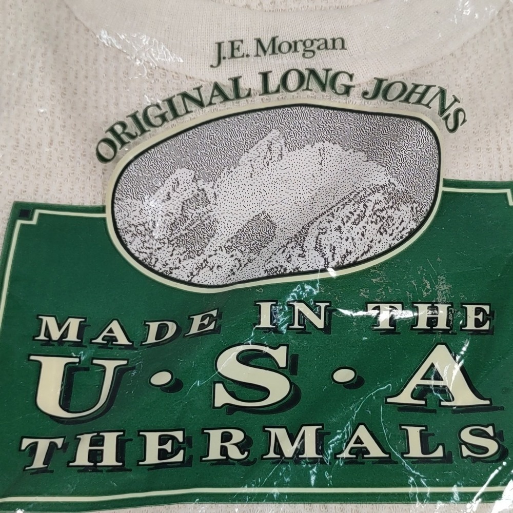 J.E. Morgan Mens Original Long Johns Thermals LONG SLEEVE SHIRT Size XXL NEW NOS - Picture 4 of 5